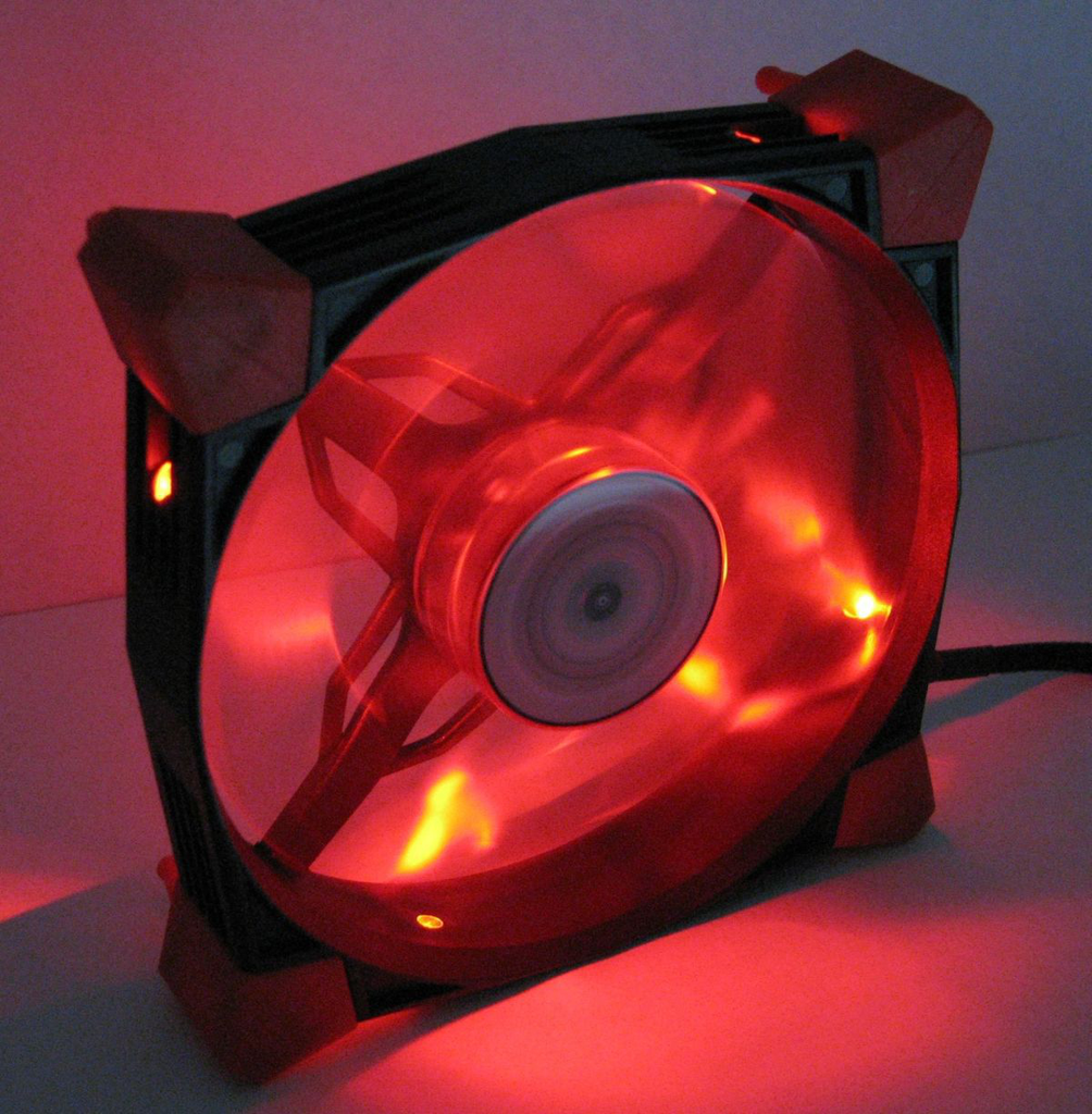 Inter-Tech N-120-R - Computergehäuse - Ventilator - 19 dB - Schwarz - Rot - Rot - 1,8 W