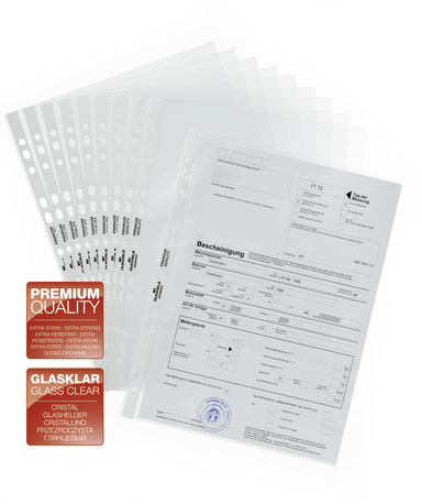 Durable 2676-19 - 210 x 297 mm (A4) - Transparent - Polypropylen (PP) - Porträt - Oben - 100 Stück(e)