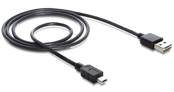 Delock 3m USB 2.0 A - mini USB m/m - 3 m - USB A - Mini-USB A - USB 2.0 - Männlich/Männlich - Schwarz