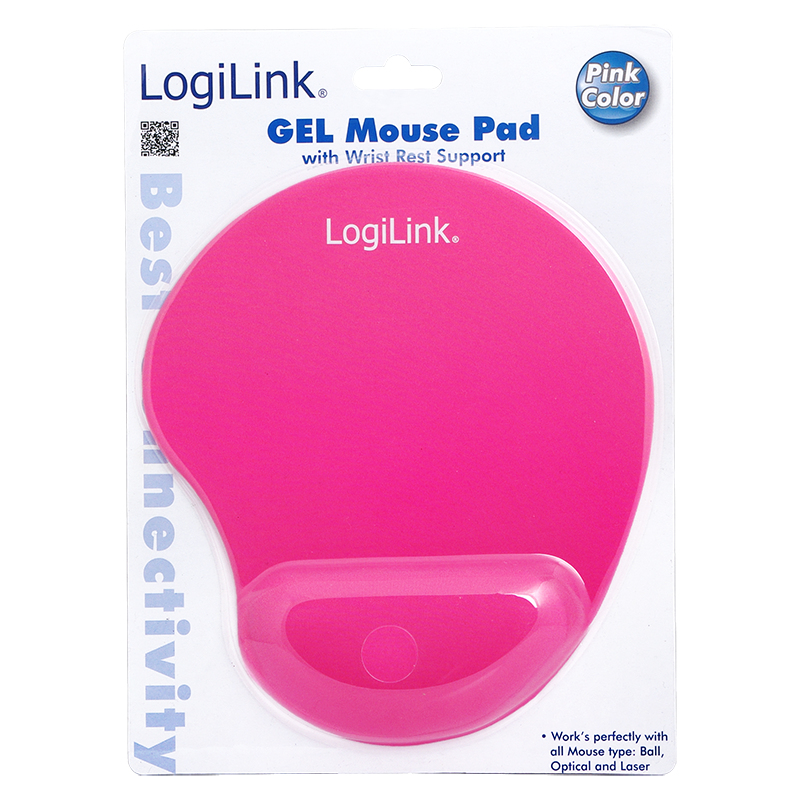 LogiLink ID0027P - Pink - Einfarbig - Schaum - Gel - Kautschuk - Handgelenkauflage