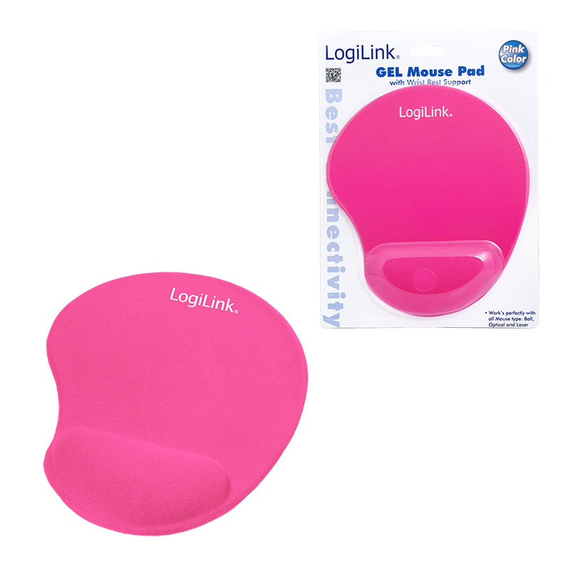 LogiLink ID0027P - Pink - Einfarbig - Schaum - Gel - Kautschuk - Handgelenkauflage