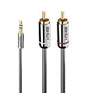 Lindy 35333 Audio-Kabel 1 m 3.5mm 2 x RCA Anthrazit