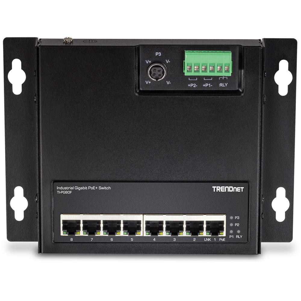 TRENDnet TI-PG80F - Unmanaged - Gigabit Ethernet (10/100/1000) - Vollduplex - Power over Ethernet (PoE) - Wandmontage