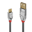 Lindy 36650 USB Kabel 0,5 m USB A Micro-USB B Männlich Grau