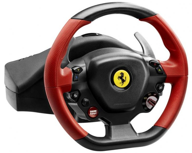 ThrustMaster Ferrari 458 Spider - Lenkrad + Pedale - Xbox One - D-Pad - Verkabelt - Schwarz - Rot - Box