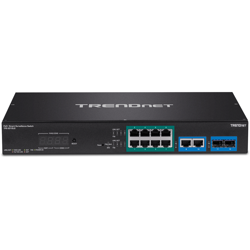 TRENDnet TPE-3012LS - Managed - Gigabit Ethernet (10/100/1000) - Vollduplex - Power over Ethernet (PoE) - Rack-Einbau - 1U