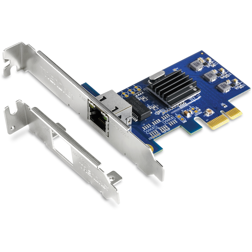 TRENDnet TEG-25GECTX - Eingebaut - Verkabelt - PCI Express - Ethernet - 2500 Mbit/s - Blau - Silber