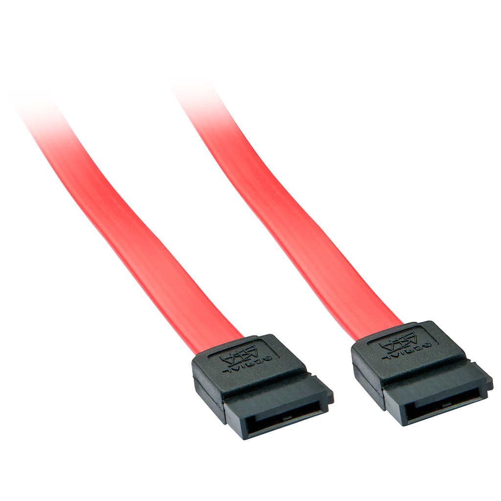 Lindy 33324 0.5m SATA SATA Schwarz - Rot SATA-Kabel