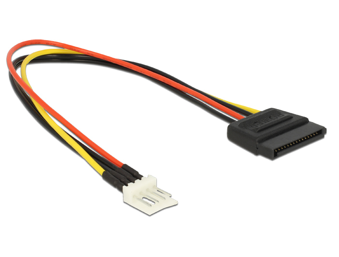 Delock Stromkabel - 4-Pin-Mini-Stromversorgungsstecker (M) bis 15 PIN SATA Power (M) - 24 cm