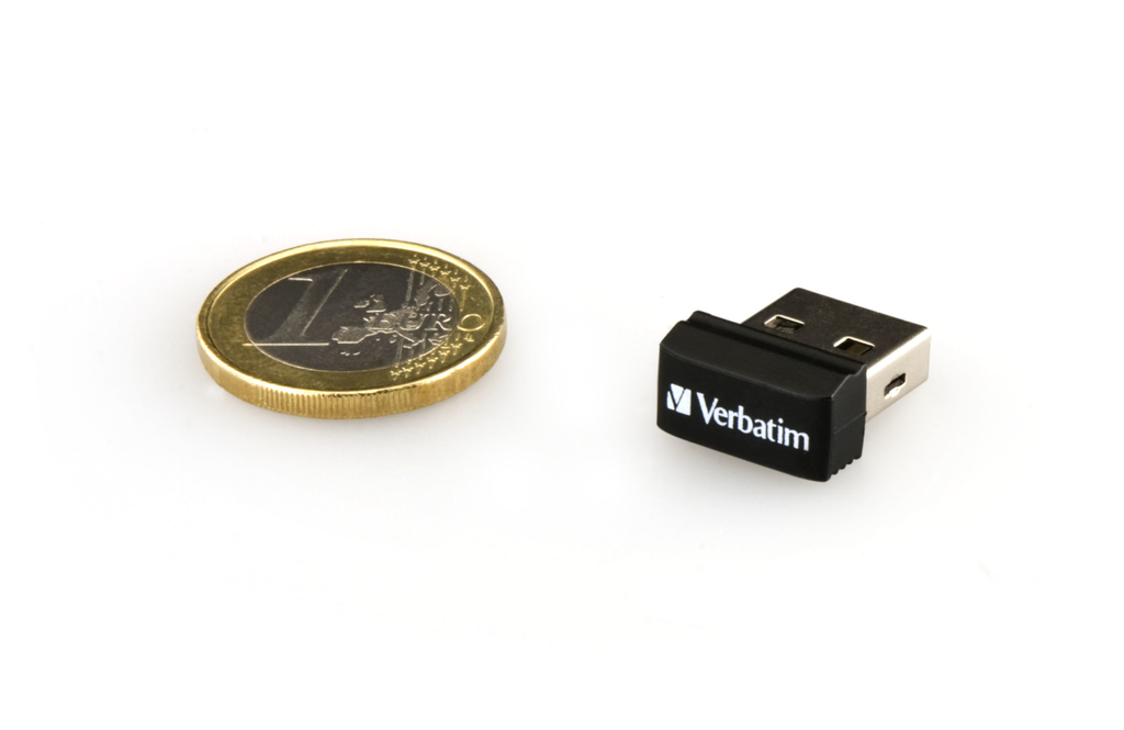 Verbatim Store 'n' Stay NANO - USB-Stick 16 GB - Schwarz - 16 GB - USB Typ-A - 2.0 - Schwarz