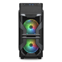 Sharkoon VG7-W RGB - Midi ATX Tower - PC - Acryl - Schwarz - ATX,Micro ATX,Mini-ATX - Multi