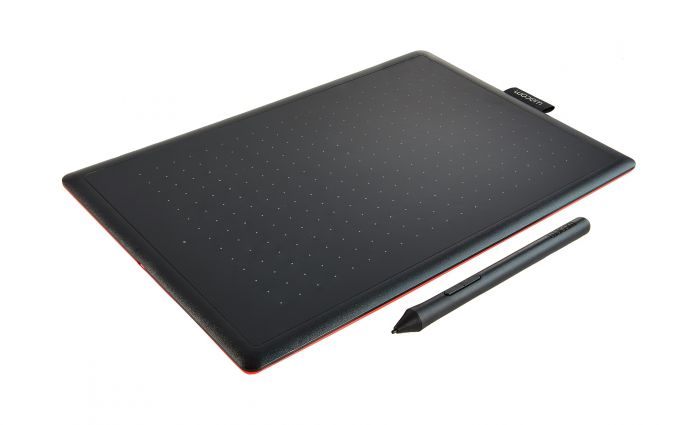 Wacom One by Medium - Verkabelt - 2540 lpi - 216 x 135 mm - USB - Stift - Schwarz - Rot