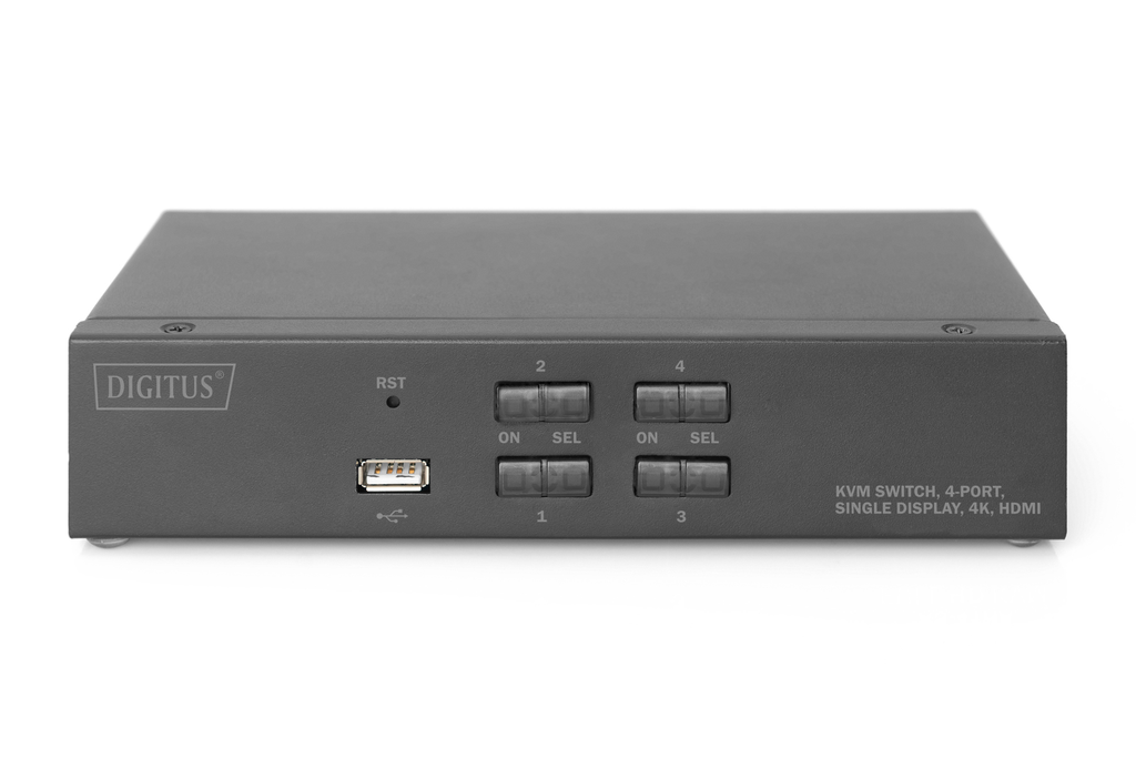 DIGITUS KVM-Switch, 4-Port, Single-Display, 4K, HDMI®