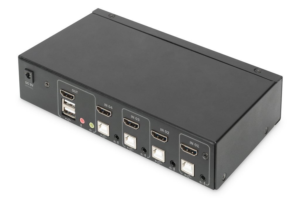 DIGITUS KVM-Switch, 4-Port, Single-Display, 4K, HDMI®