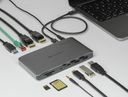 Delock Thunderbolt 3 Dockingst. 8K gy| DUAL DisplayPort/USB/C/SD/LAN