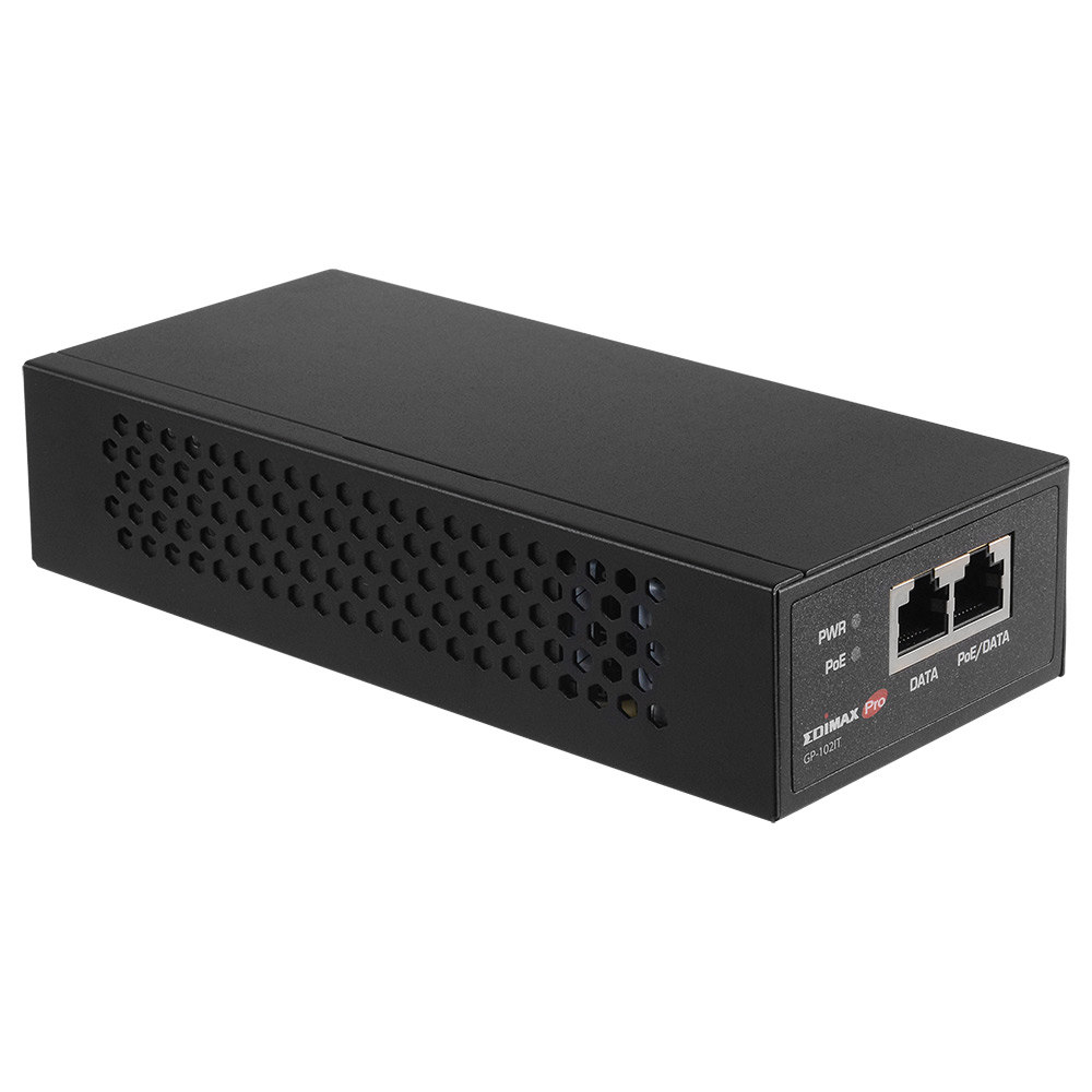 Edimax GP-102IT - 10 Gigabit Ethernet - 100 Gigabit Ethernet - Gigabit Ethernet - 10,100,1000 Mbit/s - IEEE 802.3af,IEEE 802.3at,IEEE 802.3bt - Schwarz - 60 W - 100 - 240 V