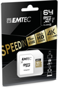 EMTEC Speicherkarte microSDXC 64GB Class10 Speed'IN 95/90 MBs (mit Adapter)