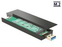 Delock 42593 - SSD-Gehäuse - M.2 - SATA - 6 Gbit/s - USB Konnektivität - Schwarz