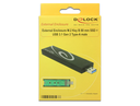 Delock 42593 - SSD-Gehäuse - M.2 - SATA - 6 Gbit/s - USB Konnektivität - Schwarz