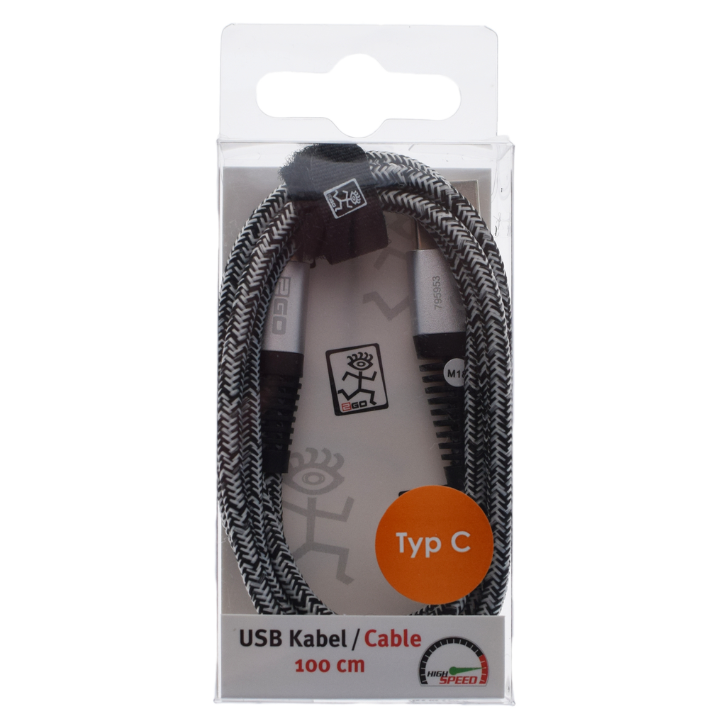 ACV Cable USB Type-C 1m silver - Kabel - Digital/Daten