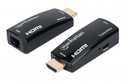 Manhattan 1080p HDMI over Ethernet Extender Kit in kompaktem Format - HDMI-Signalverlängerung mit 1080p@60Hz bis zu 60 m über ein einzelnes Cat6-Netzwerkkabel - Sender- und Empfängermodul - Power over Cable - ultrakompaktes Format - schwarz - AV-Sender & -Empfänger