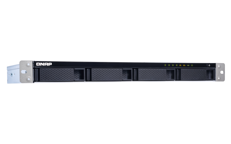 QNAP TS-431XeU - NAS - Rack (1U) - Annapurna Labs - Alpine AL-314 - Schwarz - Edelstahl