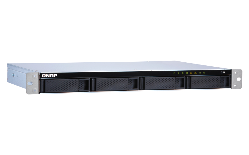 QNAP TS-431XeU - NAS - Rack (1U) - Annapurna Labs - Alpine AL-314 - Schwarz - Edelstahl