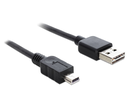 Delock 85554 - 2 m - USB A - Mini-USB B - USB 2.0 - 480 Mbit/s - Schwarz