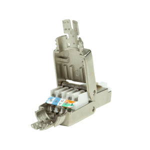 LogiLink MP0080 - CAT.8.1 feldkonfektionierbarer RJ45 Stecker - RJ45 - Grau - Edelstahl - 22/24 - 8,5 mm