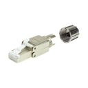 LogiLink MP0080 - CAT.8.1 feldkonfektionierbarer RJ45 Stecker - RJ45 - Grau - Edelstahl - 22/24 - 8,5 mm