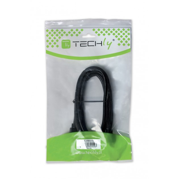 Techly DVI-D Dual-Link Anschlusskabel Stecker/Stecker, schwarz, 0,5 m