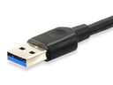 Equip USB 3.0 Typ A auf Typ C Kabel - 0.25m - 0,25 m - USB C - USB A - USB 3.2 Gen 1 (3.1 Gen 1) - 5000 Mbit/s - Schwarz