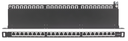 Intellinet 24-Port Cat6a Patchpanel - geschirmt - FTP - 19" - 0,5 HE - Klemmleisten mit 90 Grad abgewinkelten Kabeleinführungen - schwarz - IEEE 802.3,IEEE 802.3ab,IEEE 802.3u - 10/100/1000Base-T(X) - 1000 Mbit/s - Gold - Cat6a - 23/24/25/26