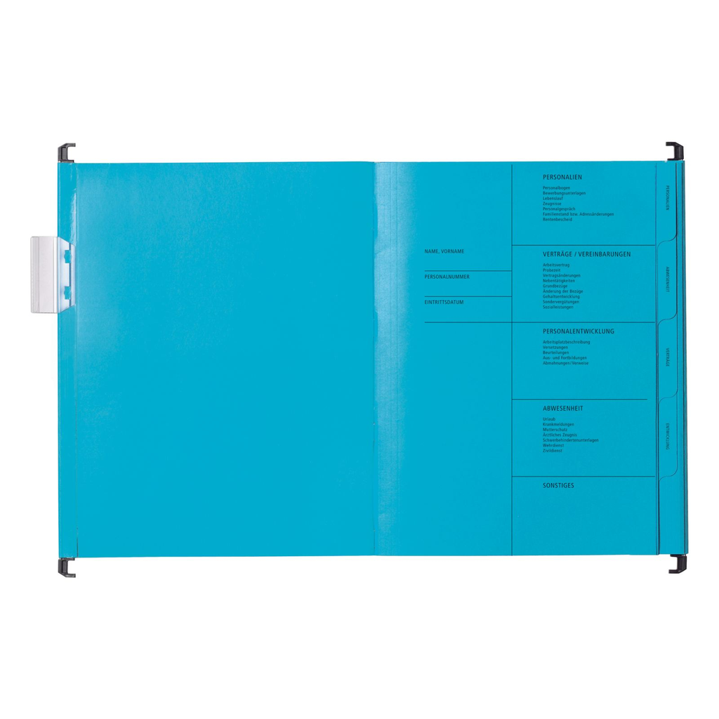 Pagna 44105-02 - Konventioneller Dateiordner - A4 - Karton - Blau - 3 Taschen - 245 mm