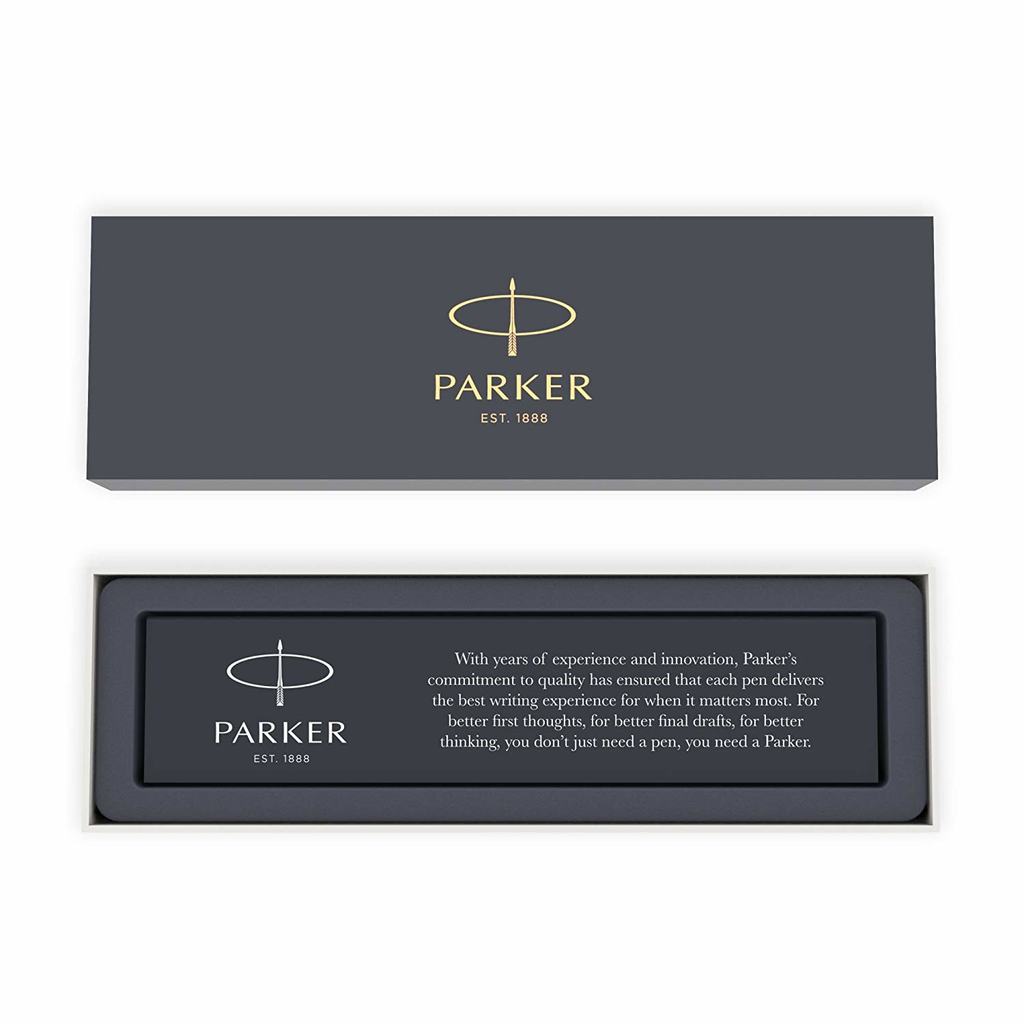 Parker 2093215 - Kugelschreiber + Füllfederhalter - Blau - Medium - 1 mm - Schwarz - Silber - Messing