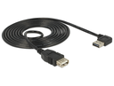 Delock 1m - USB 2.0-A - USB 2.0-A - 1 m - USB A - USB A - USB 2.0 - Männlich/Weiblich - Schwarz