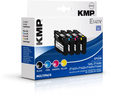 KMP E141V Schwarz - Cyan - Magenta - Gelb Mehrfachverpackung 4 Stueck e - Wiederaufbereitet - Tintenpatrone