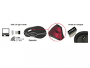 Delock 12528 - rechts - Optisch - RF Wireless - 1000 DPI - Schwarz - Rot