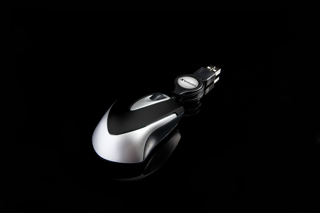 Verbatim Go Mini Optical Travel Mouse – Schwarz - Beidhändig - Optisch - USB Typ-A - 1000 DPI