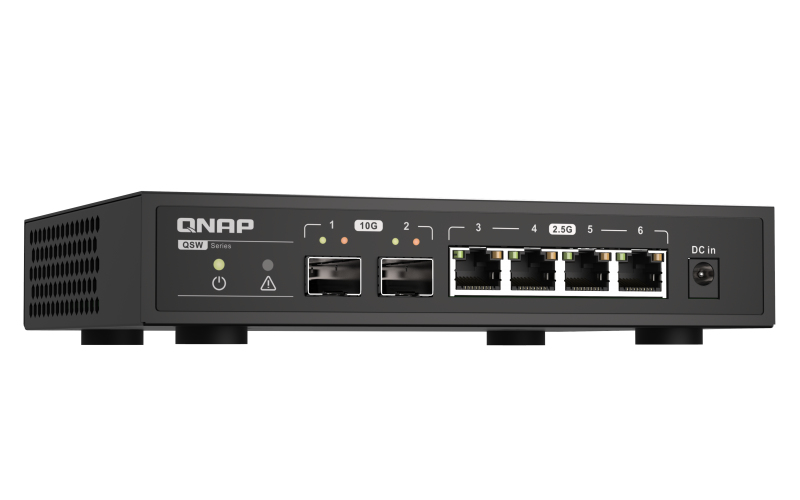 QNAP QSW-2104-2S 2 ports 10GbE SFP+ 5 2.5GbE RJ45 unmanaged switch - Switch - 2-Port