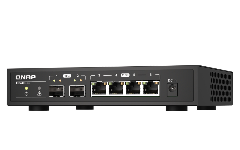 QNAP QSW-2104-2S 2 ports 10GbE SFP+ 5 2.5GbE RJ45 unmanaged switch - Switch - 2-Port