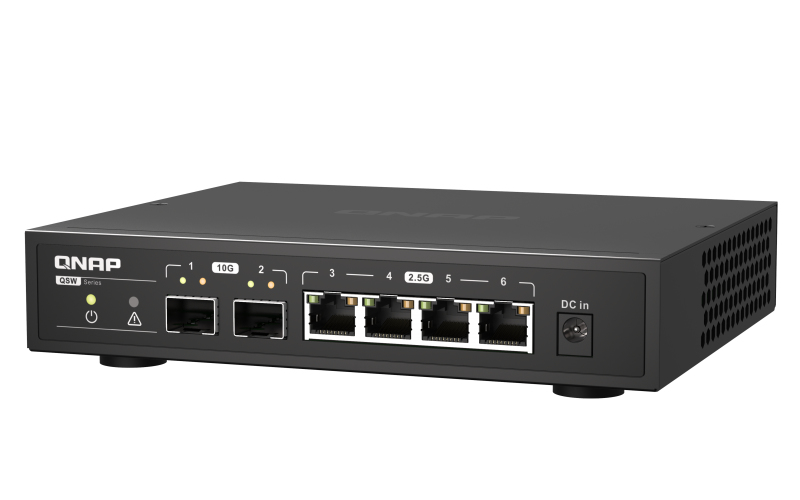 QNAP QSW-2104-2S 2 ports 10GbE SFP+ 5 2.5GbE RJ45 unmanaged switch - Switch - 2-Port