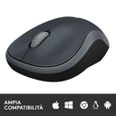 Logitech LGT-M185G - Beidhändig - Optisch - RF Wireless - 1000 DPI - Grau