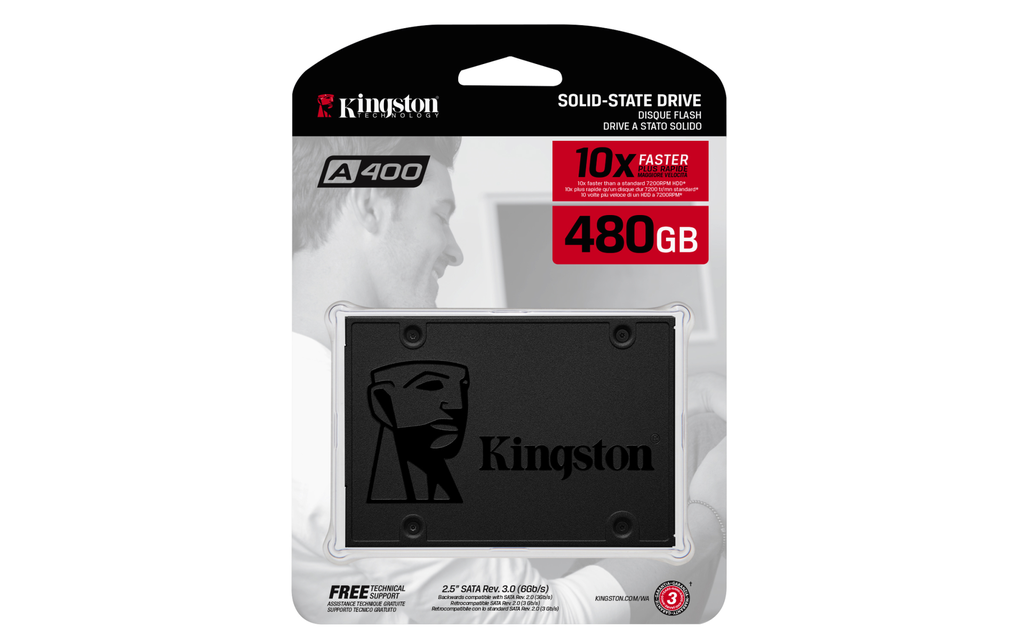 Kingston A400 - 480 GB - 2.5" - 500 MB/s - 6 Gbit/s