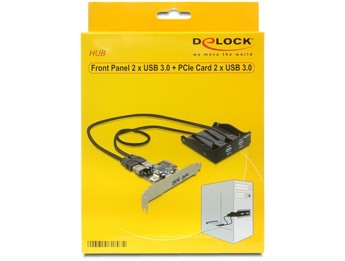 Delock Front Panel 8,89cm/3,5" 2x USB 3.0 Delock + USB 3.0 PCIe Card