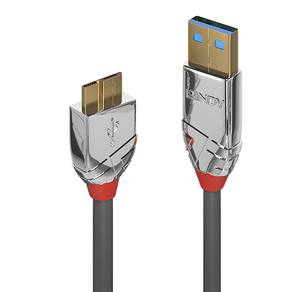 Lindy 36656 USB Kabel 0,5 m USB A Micro-USB B Männlich Grau