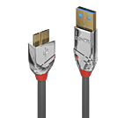 Lindy 36656 USB Kabel 0,5 m USB A Micro-USB B Männlich Grau