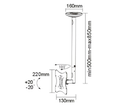 Sunne LCD-A504K - 30 kg - 25,4 cm (10 Zoll) - 81,3 cm (32 Zoll) - 50 x 50 mm - 200 x 200 mm - -20 - 20°