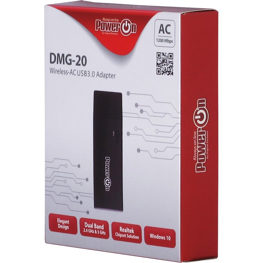 Inter-Tech DMG-20 - Kabellos - USB - WLAN - 867 Mbit/s - Schwarz
