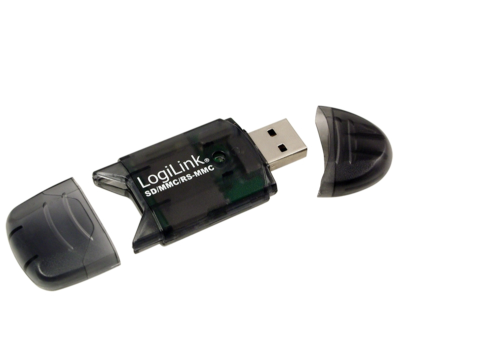 LogiLink Cardreader USB 2.0 Stick external for SD/MMC - Schwarz - 480 Mbit/s - USB 2.0
